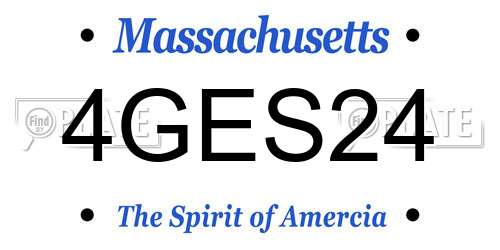 4GES24 Massachusetts License Plate