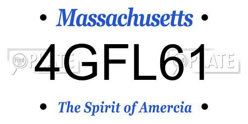 4GFL61 Massachusetts License Plate