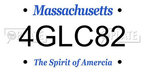4GLC82 Massachusetts License Plate