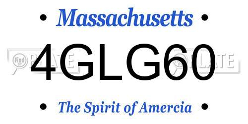 4GLG60 Massachusetts License Plate