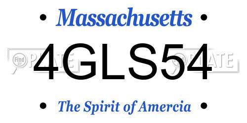 4GLS54 Massachusetts License Plate