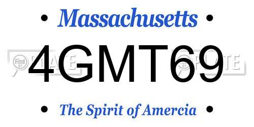 4GMT69 Massachusetts License Plate