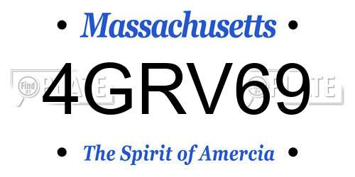 4GRV69 Massachusetts License Plate