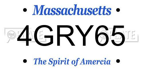 4GRY65 Massachusetts License Plate