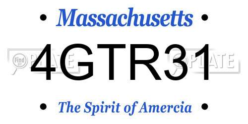 4GTR31 Massachusetts License Plate
