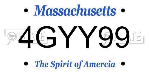 4GYY99 Massachusetts License Plate