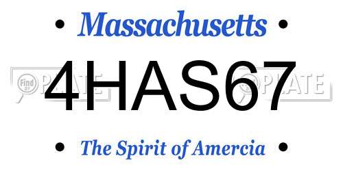 4HAS67 Massachusetts License Plate