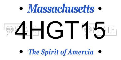 4HGT15 Massachusetts License Plate