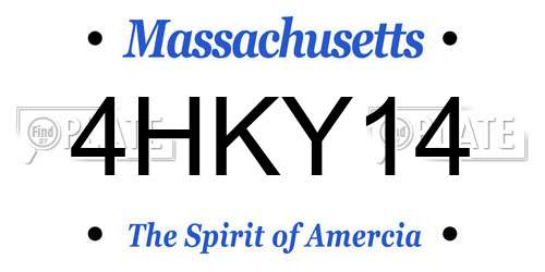 4HKY14 Massachusetts License Plate
