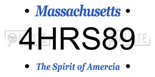 4HRS89 Massachusetts License Plate