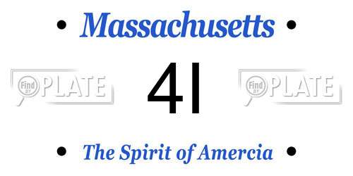4I Massachusetts License Plate