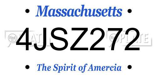 4JSZ272 Massachusetts License Plate