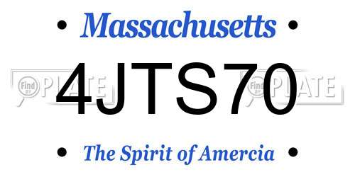 4JTS70 Massachusetts License Plate