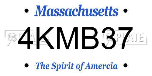 4KMB37 Massachusetts License Plate