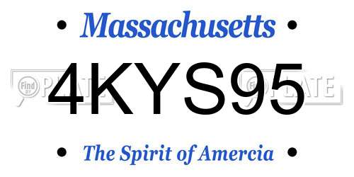 4KYS95 Massachusetts License Plate