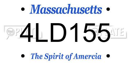4LD155 Massachusetts License Plate