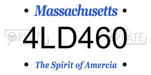 4LD460 Massachusetts License Plate