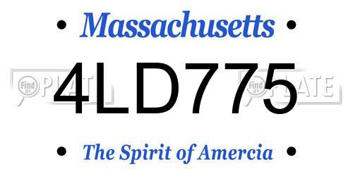 4LD775 Massachusetts License Plate