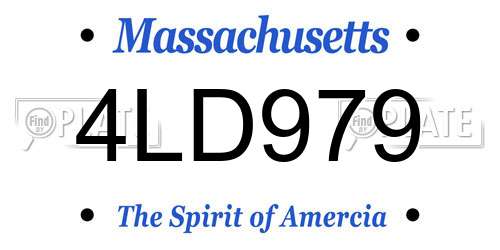 4LD979 Massachusetts License Plate