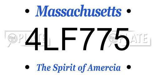 4LF775 Massachusetts License Plate