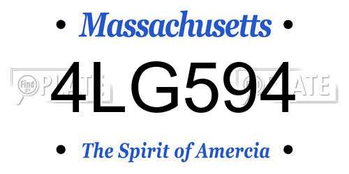 4LG594 Massachusetts License Plate