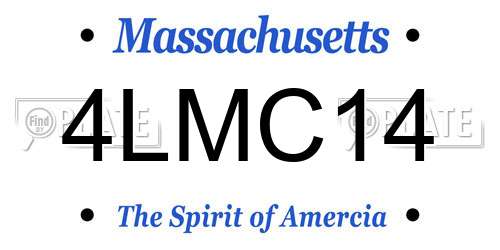 4LMC14 Massachusetts License Plate