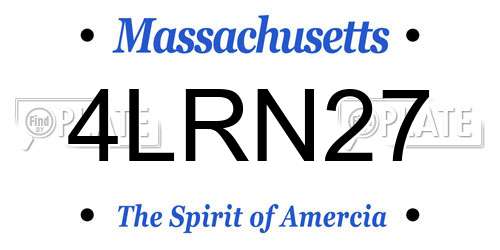 4LRN27 Massachusetts License Plate