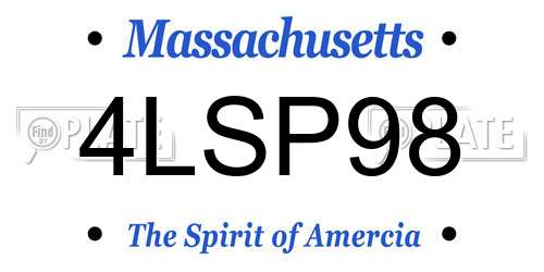 4LSP98 Massachusetts License Plate