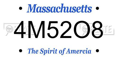4M52O8 Massachusetts License Plate