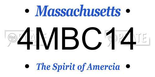 4MBC14 Massachusetts License Plate
