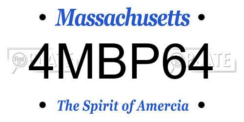 4MBP64 Massachusetts License Plate
