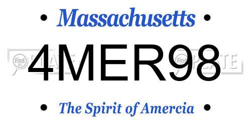 4MER98 Massachusetts License Plate