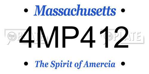 4MP412 Massachusetts License Plate