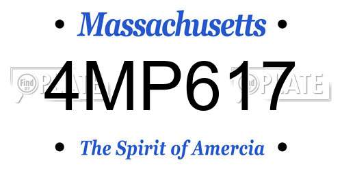 4MP617 Massachusetts License Plate