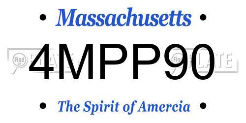4MPP90 Massachusetts License Plate