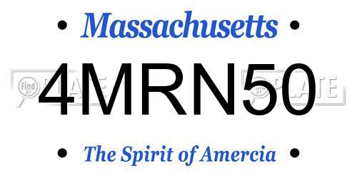 4MRN50 Massachusetts License Plate