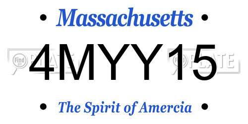 4MYY15 Massachusetts License Plate