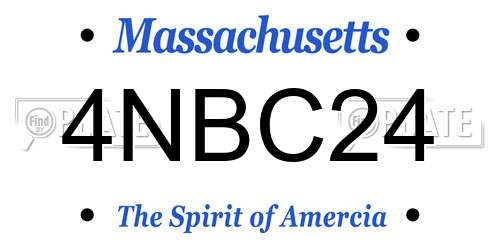 4NBC24 Massachusetts License Plate