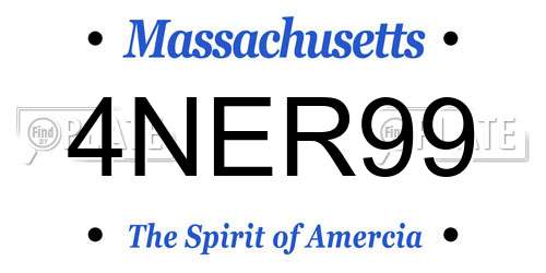 4NER99 Massachusetts License Plate