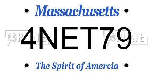 4NET79 Massachusetts License Plate