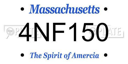 4NF150 Massachusetts License Plate
