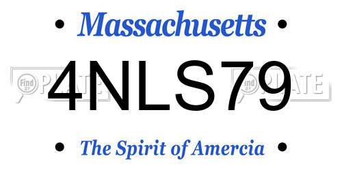 4NLS79 Massachusetts License Plate