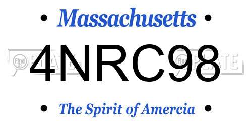4NRC98 Massachusetts License Plate