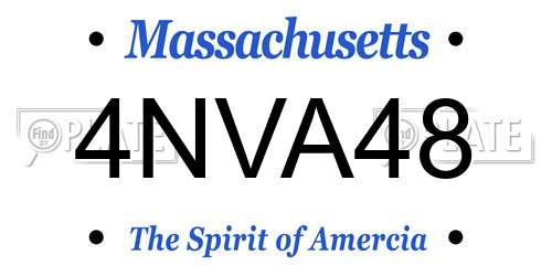 4NVA48 Massachusetts License Plate