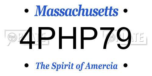 4PHP79 Massachusetts License Plate