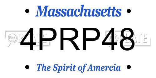 4PRP48 Massachusetts License Plate