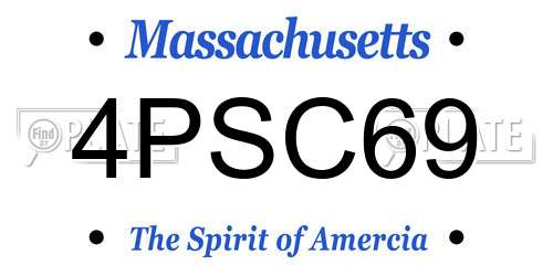 4PSC69 Massachusetts License Plate