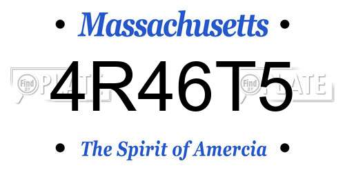 4R46T5 Massachusetts License Plate