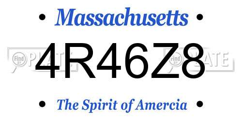 4R46Z8 Massachusetts License Plate