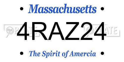4RAZ24 Massachusetts License Plate
